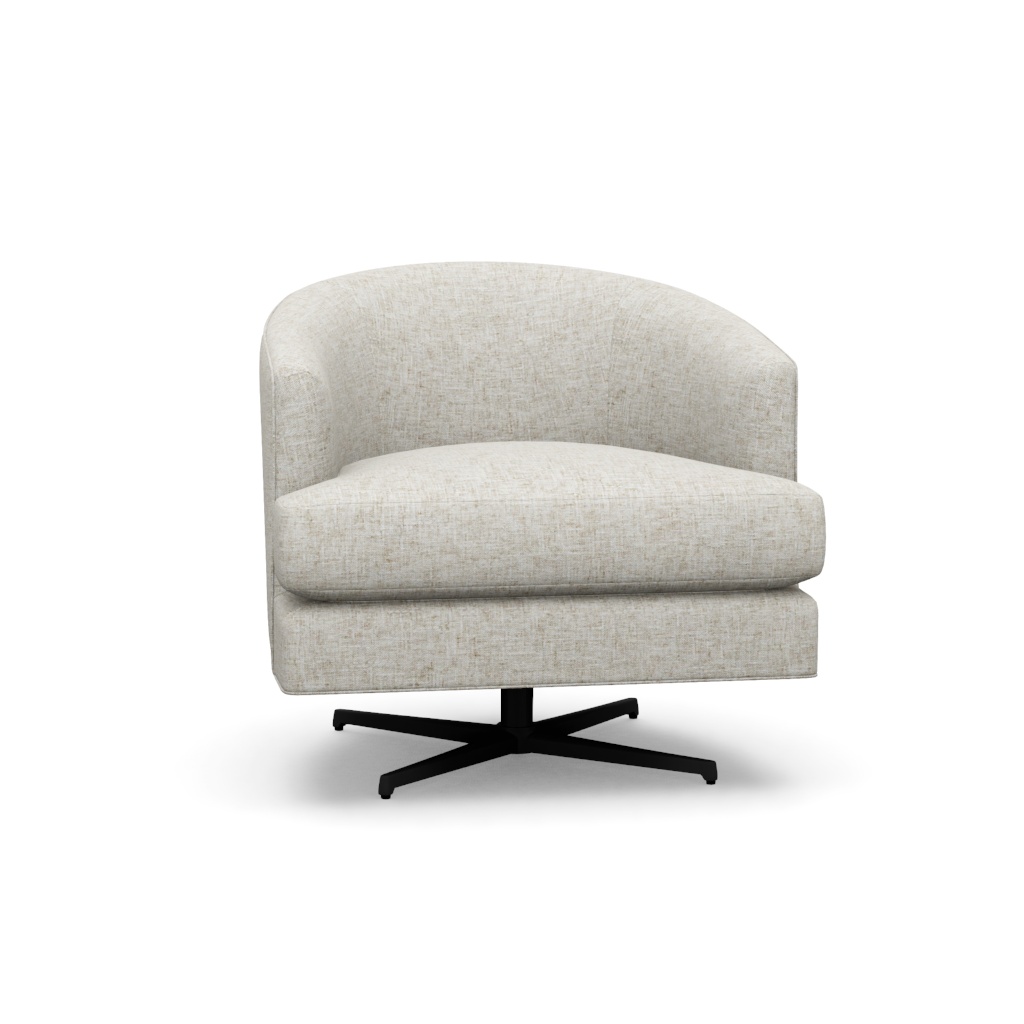 Graves Swivel Chair (Charcoal) – View at 20°