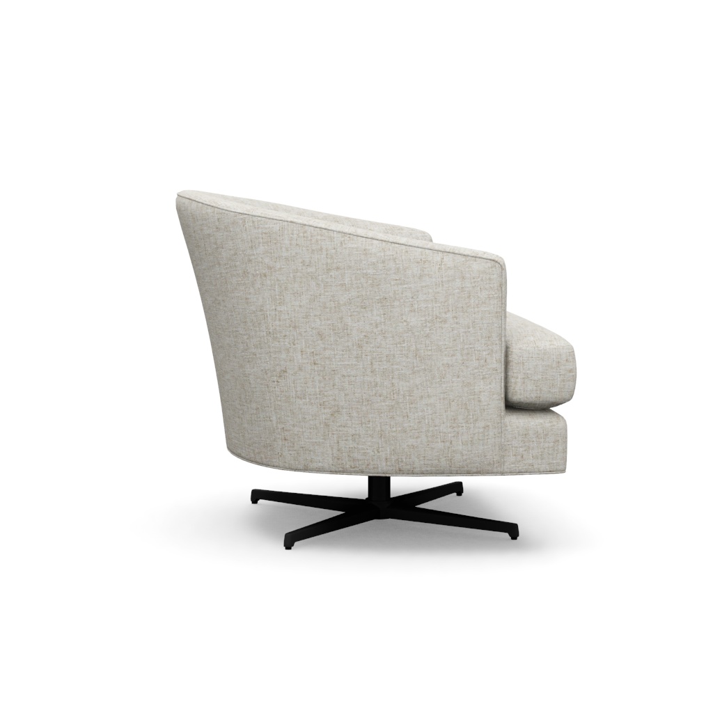 Graves Swivel Chair (Charcoal) – View at 290°