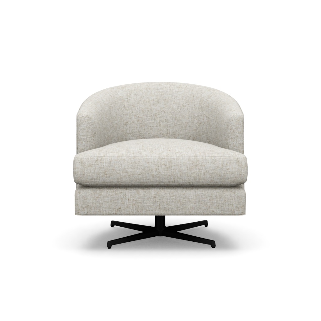 Graves Swivel Chair (Charcoal) – View at 30°