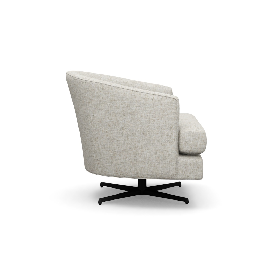Graves Swivel Chair (Charcoal) – View at 300°