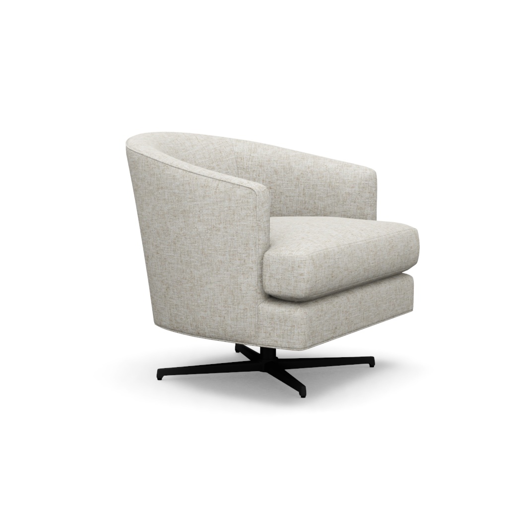 Graves Swivel Chair (Charcoal) – View at 330°