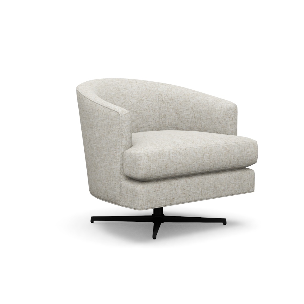 Graves Swivel Chair (Charcoal) – View at 350°