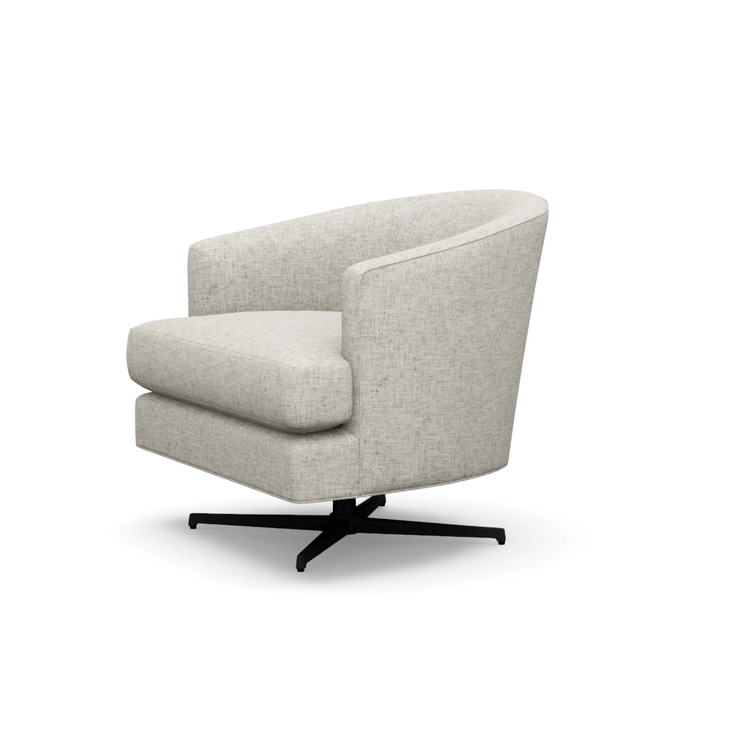Graves Swivel Chair (Charcoal) – View at 90°