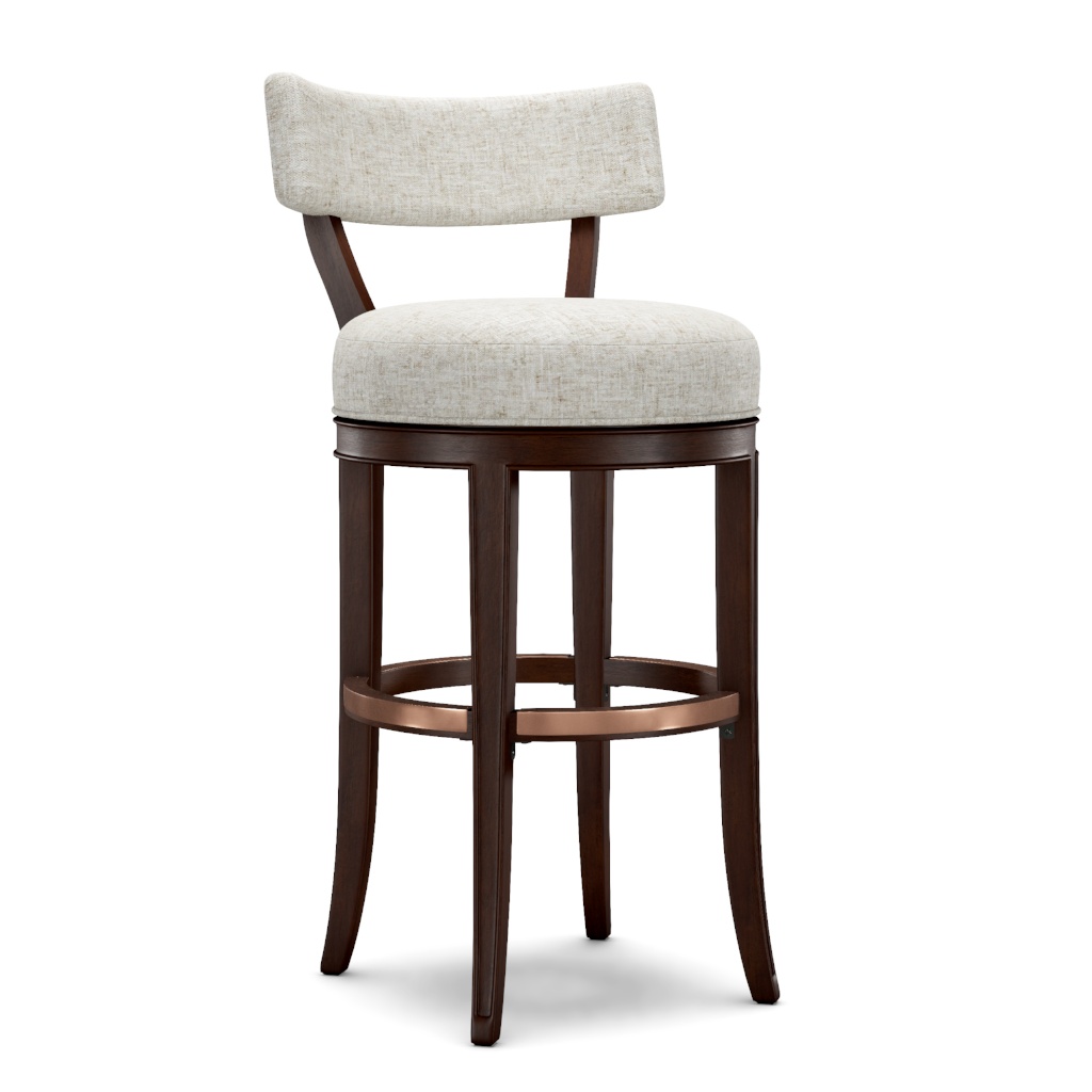 Giles Upholstered Swivel Barstool – View at 0°