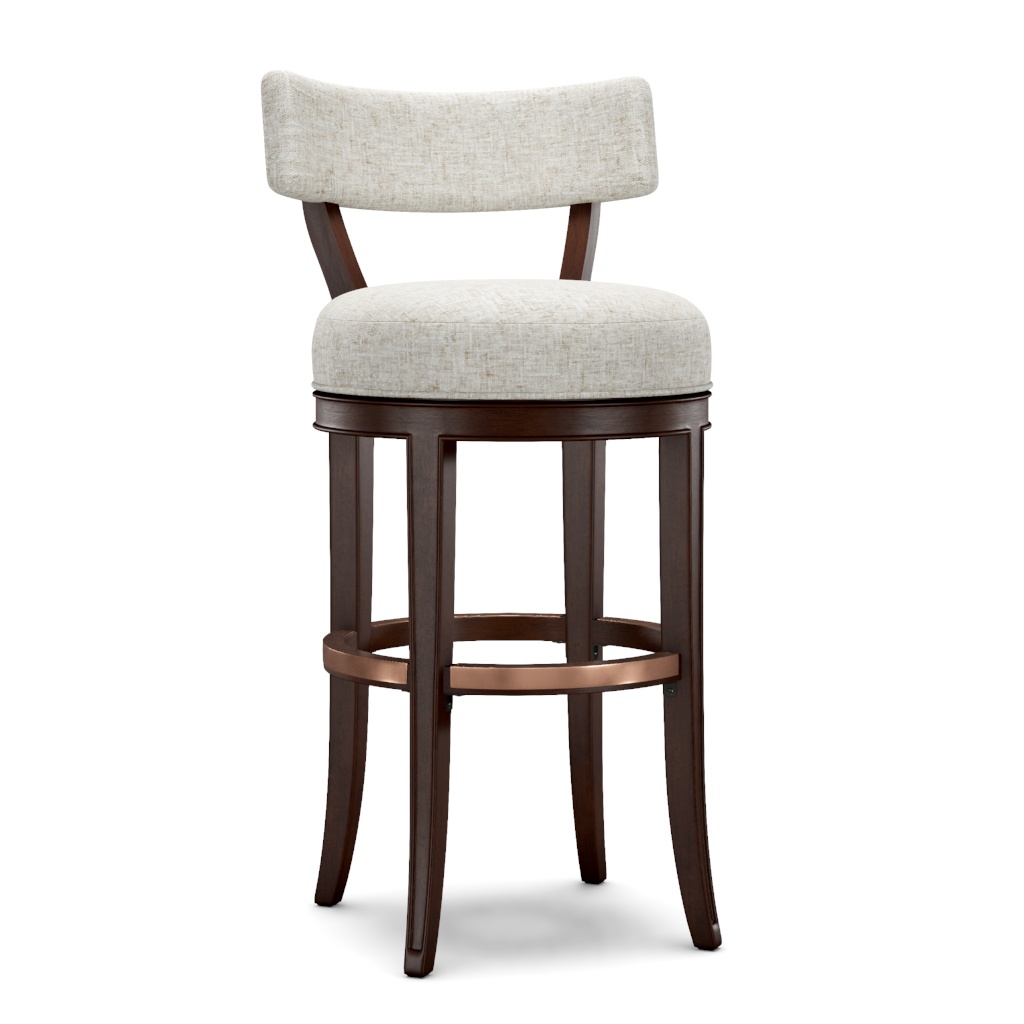 Giles Upholstered Swivel Barstool – View at 10°