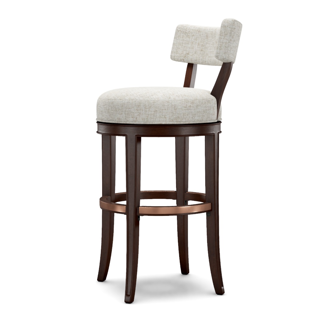 Giles Upholstered Swivel Barstool – View at 100°