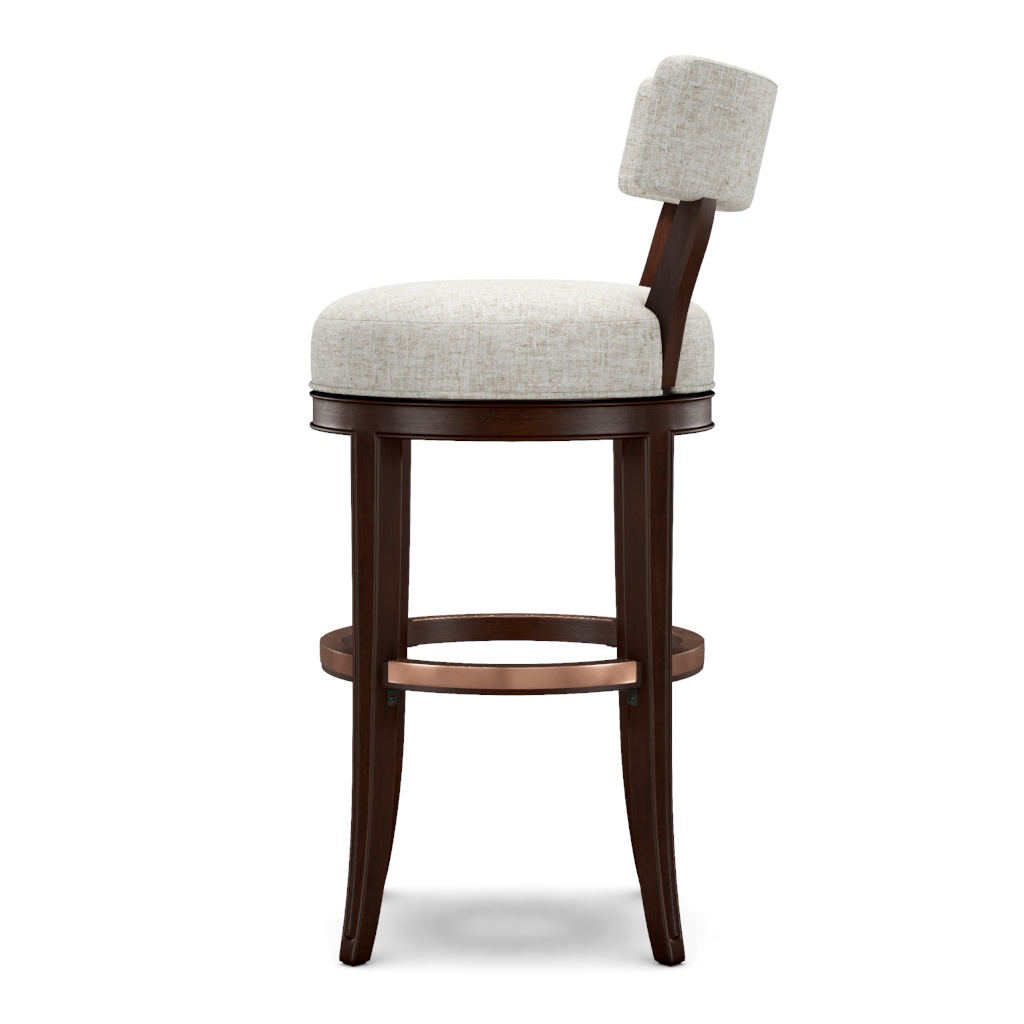Giles Upholstered Swivel Barstool – View at 120°