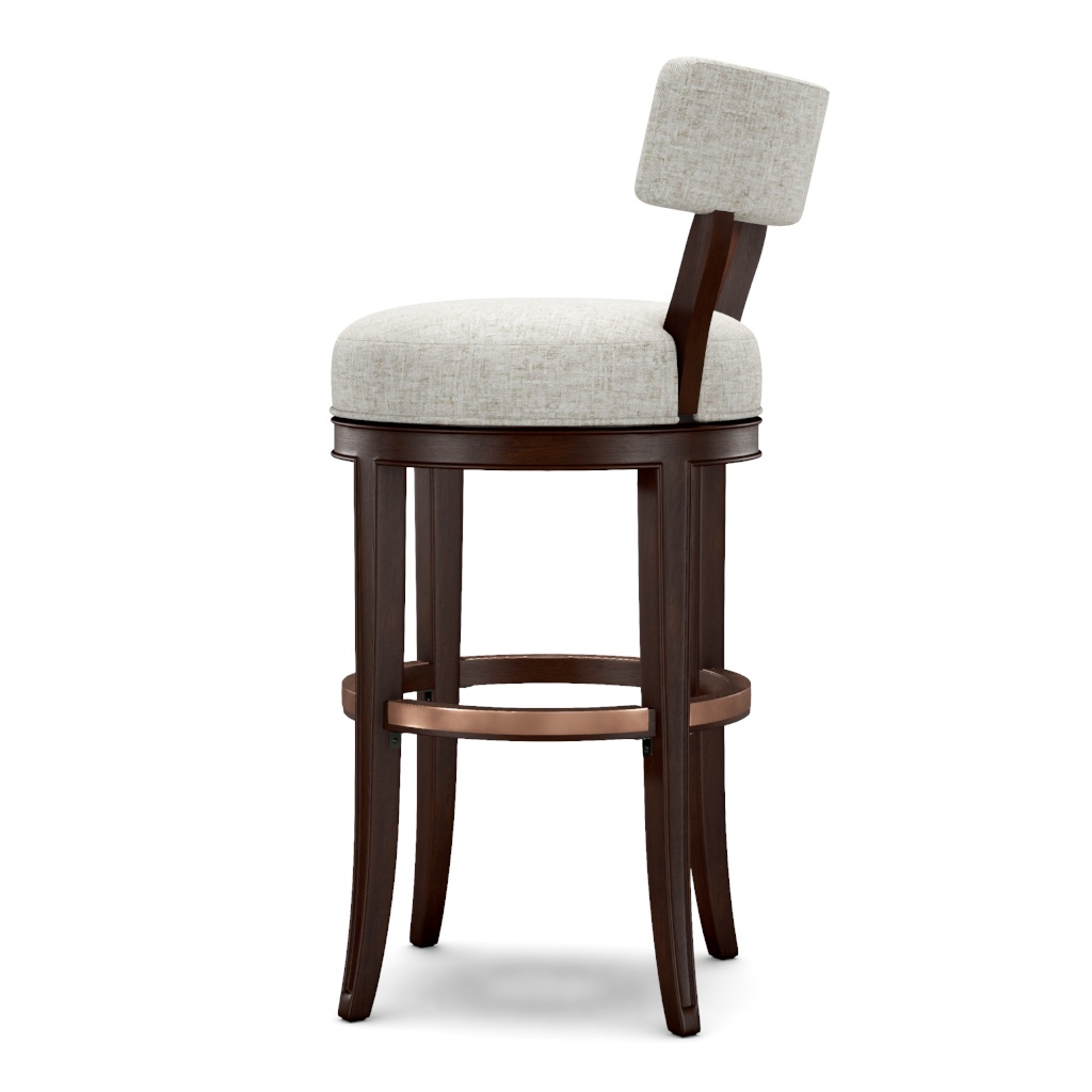 Giles Upholstered Swivel Barstool – View at 130°