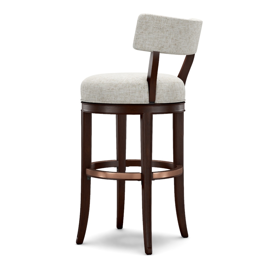 Giles Upholstered Swivel Barstool – View at 150°