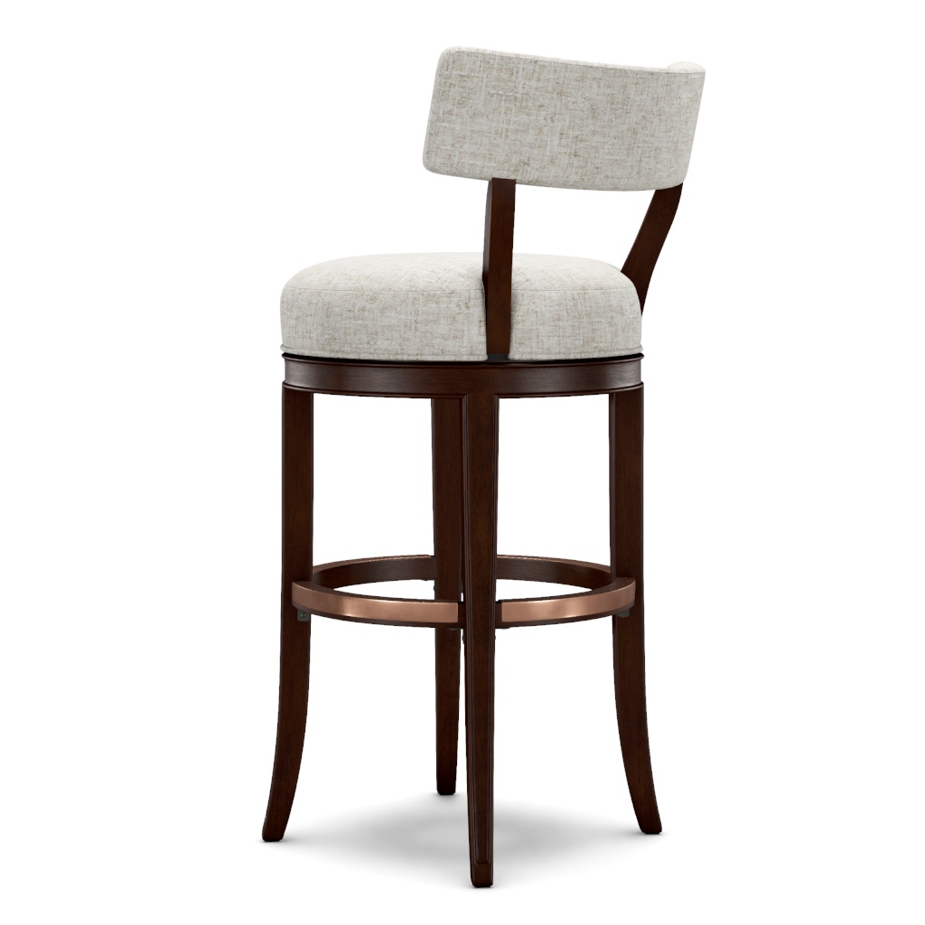 Giles Upholstered Swivel Barstool – View at 160°