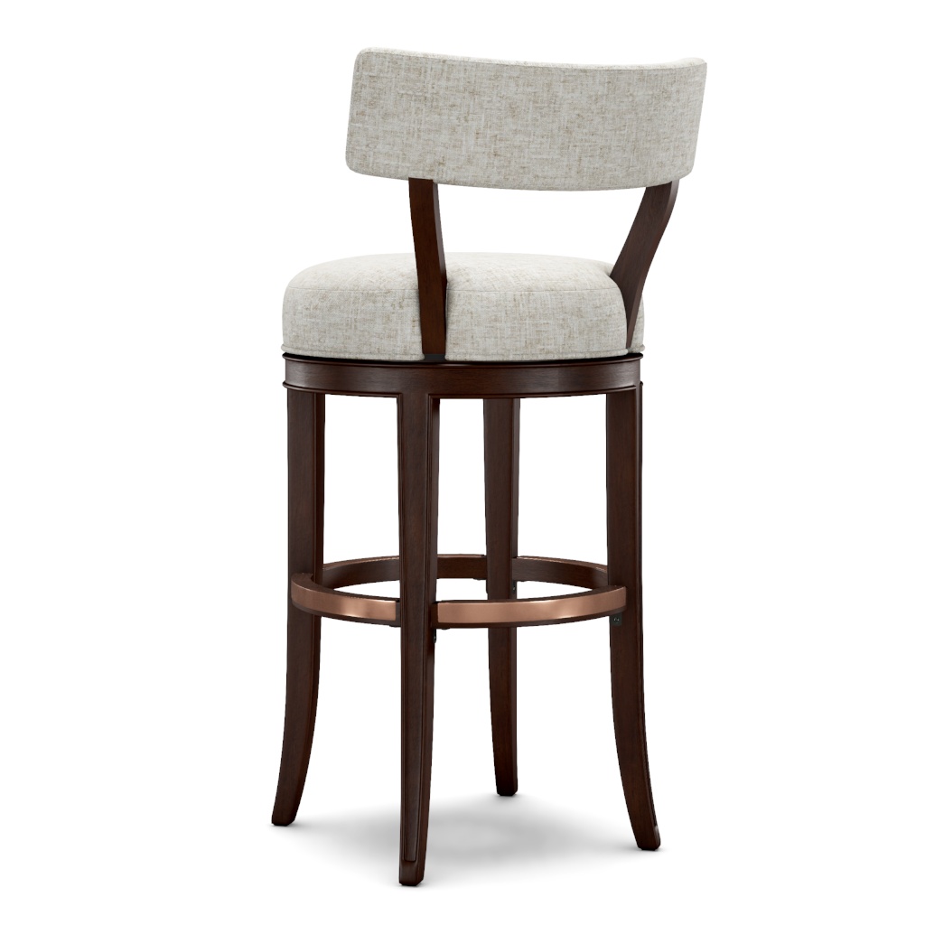 Giles Upholstered Swivel Barstool – View at 180°