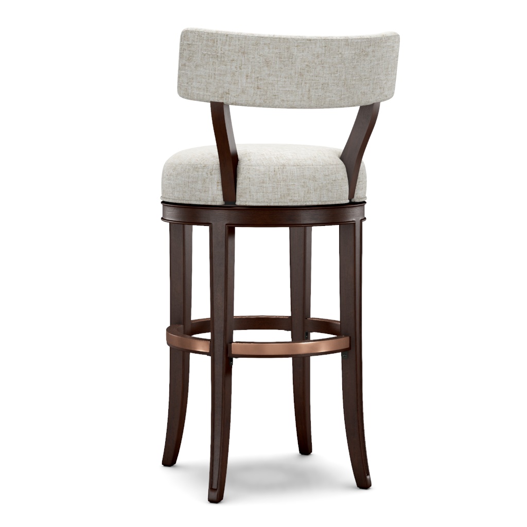 Giles Upholstered Swivel Barstool – View at 190°