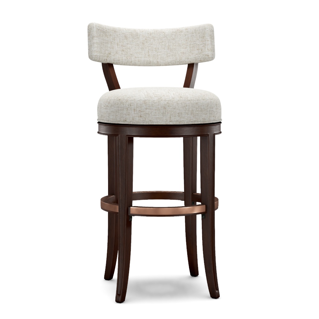 Giles Upholstered Swivel Barstool – View at 20°