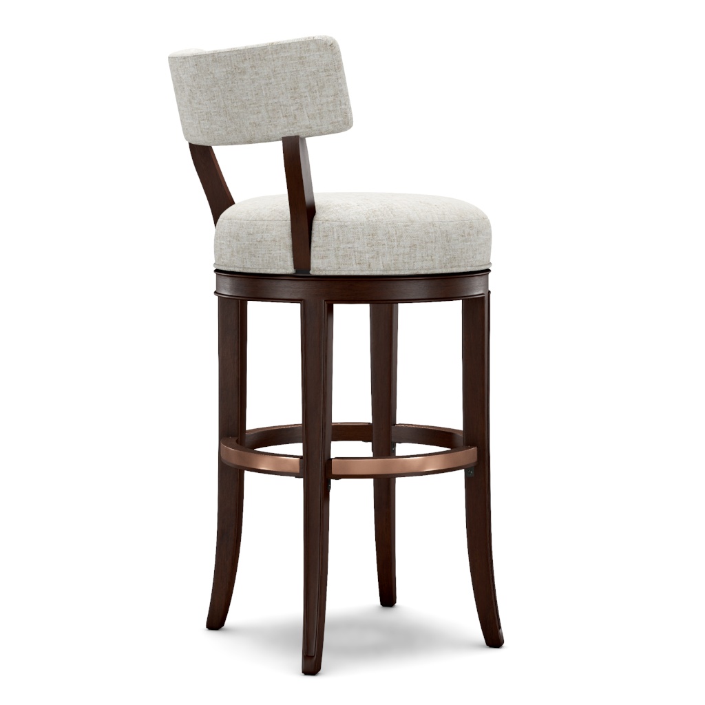 Giles Upholstered Swivel Barstool – View at 270°