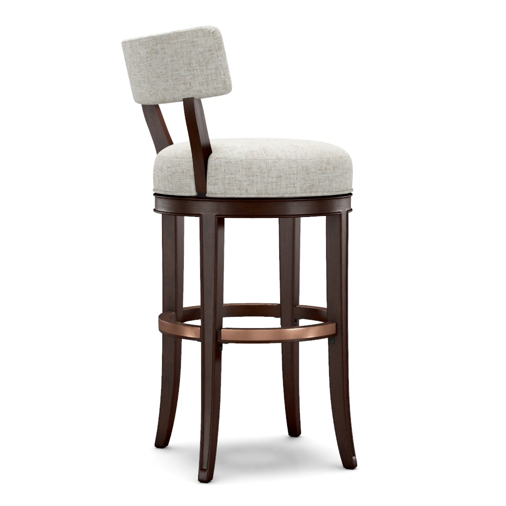 Giles Upholstered Swivel Barstool – View at 280°