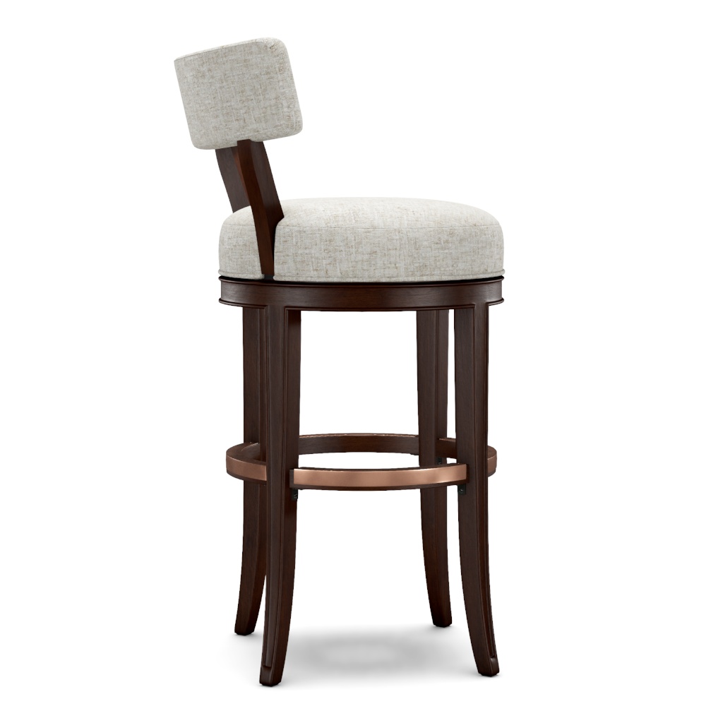Giles Upholstered Swivel Barstool – View at 290°
