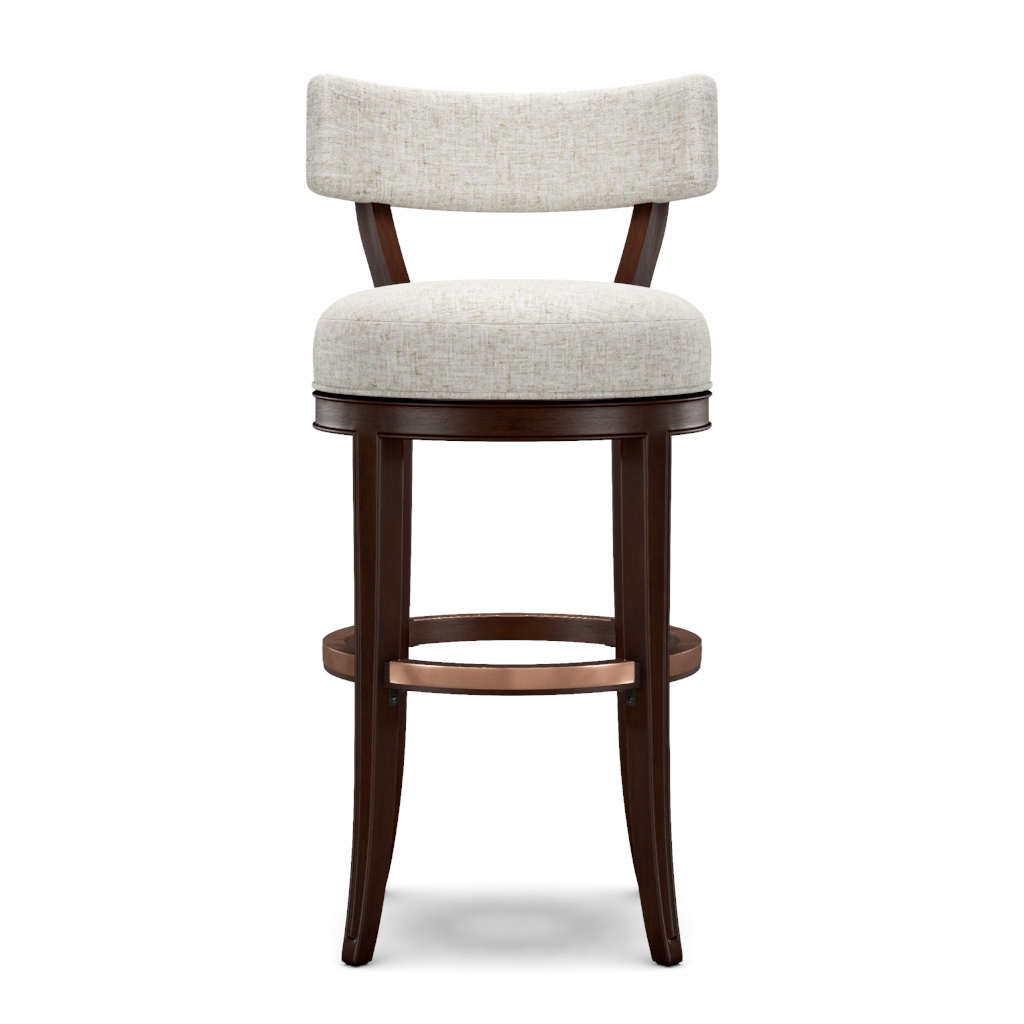 Giles Upholstered Swivel Barstool – View at 30°