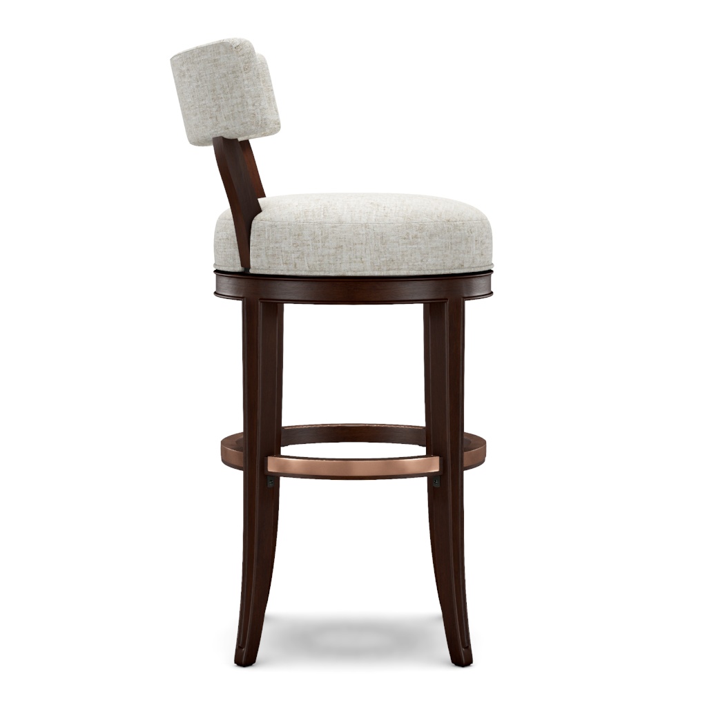 Giles Upholstered Swivel Barstool – View at 300°