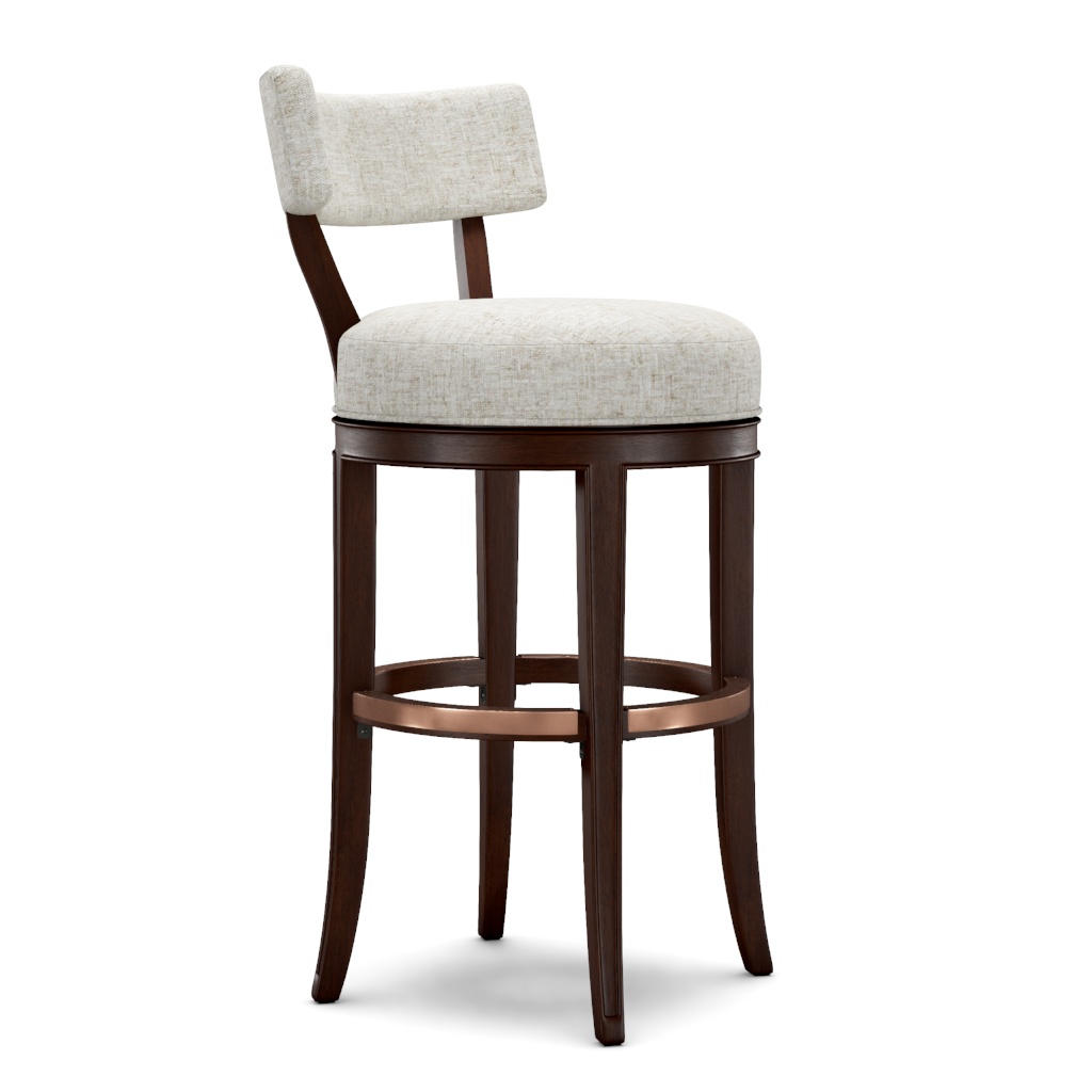 Giles Upholstered Swivel Barstool – View at 330°