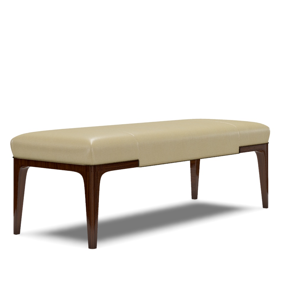 Savile Leather Bench – View at 340°