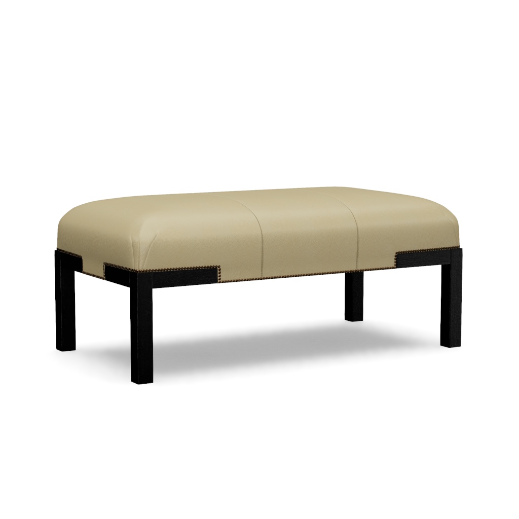 Norfolk Leather Cocktail Ottoman – View at 0°