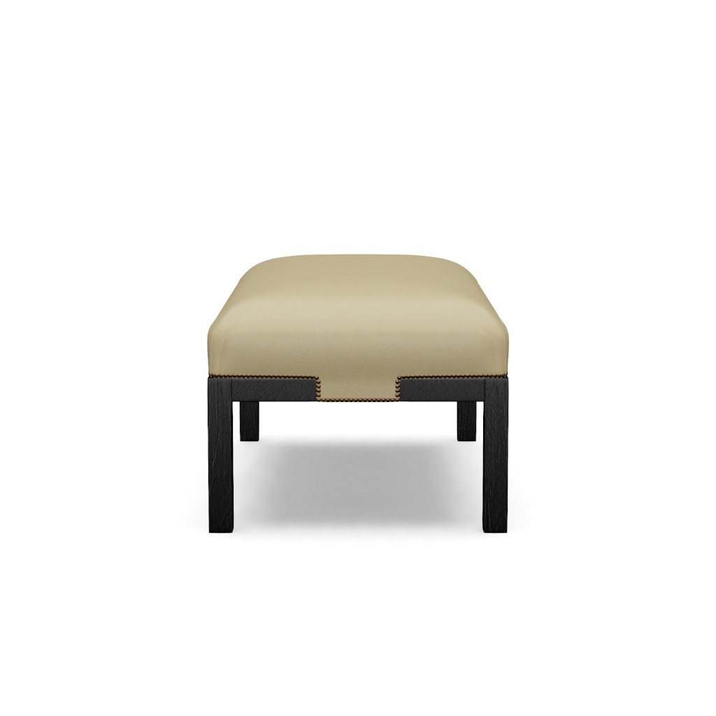 Norfolk Leather Cocktail Ottoman – View at 120°
