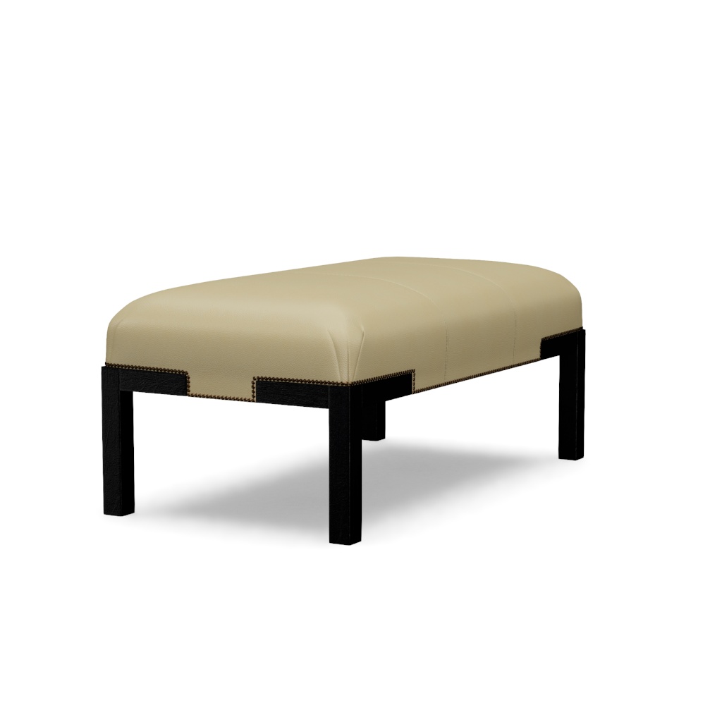 Norfolk Leather Cocktail Ottoman – View at 150°