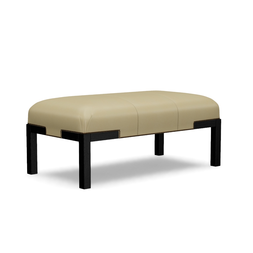 Norfolk Leather Cocktail Ottoman – View at 170°