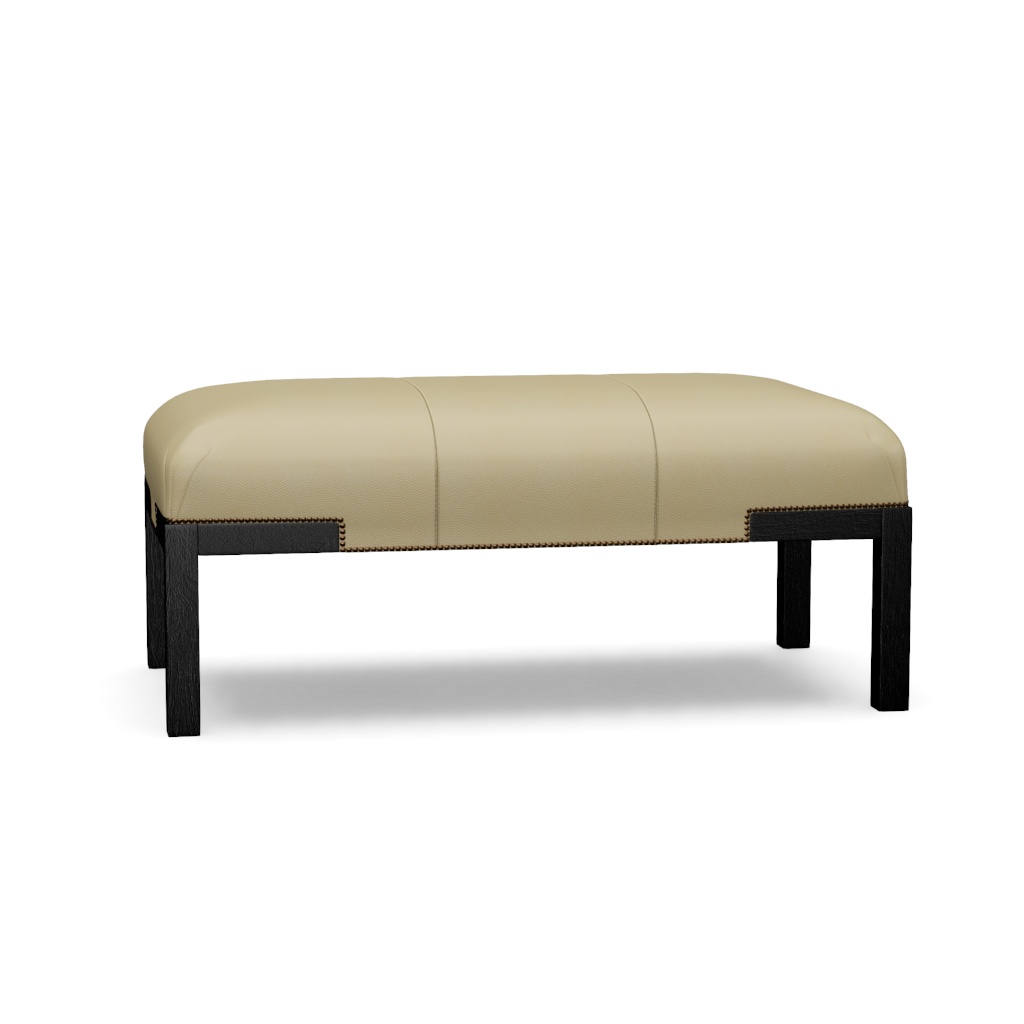 Norfolk Leather Cocktail Ottoman – View at 200°