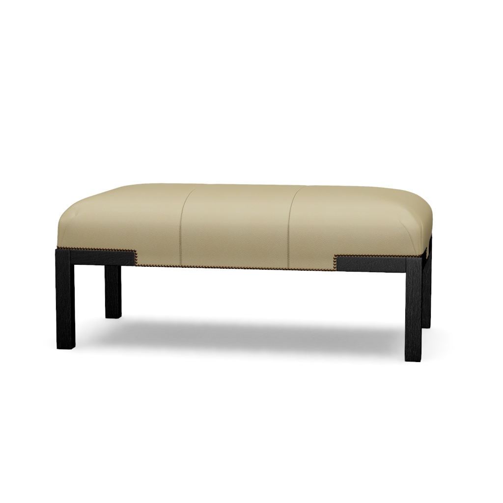 Norfolk Leather Cocktail Ottoman – View at 220°