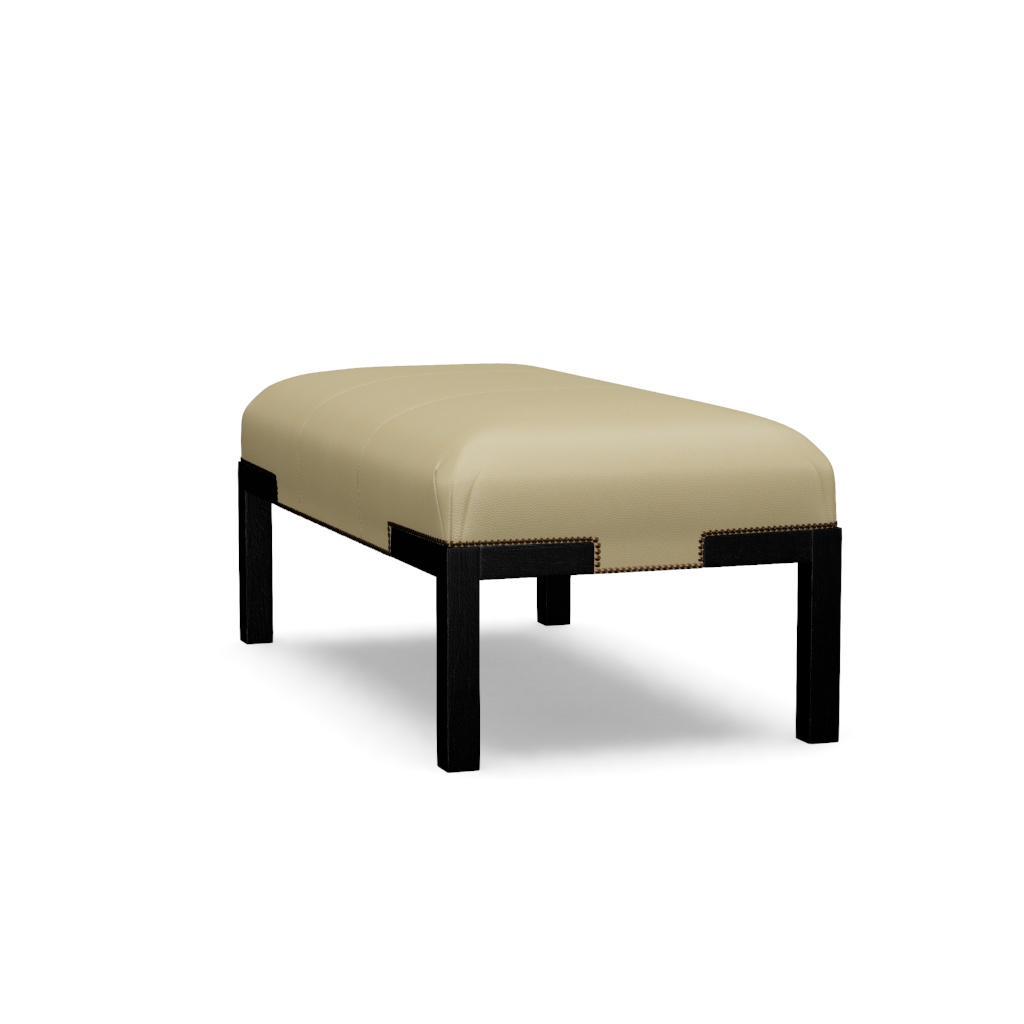 Norfolk Leather Cocktail Ottoman – View at 280°