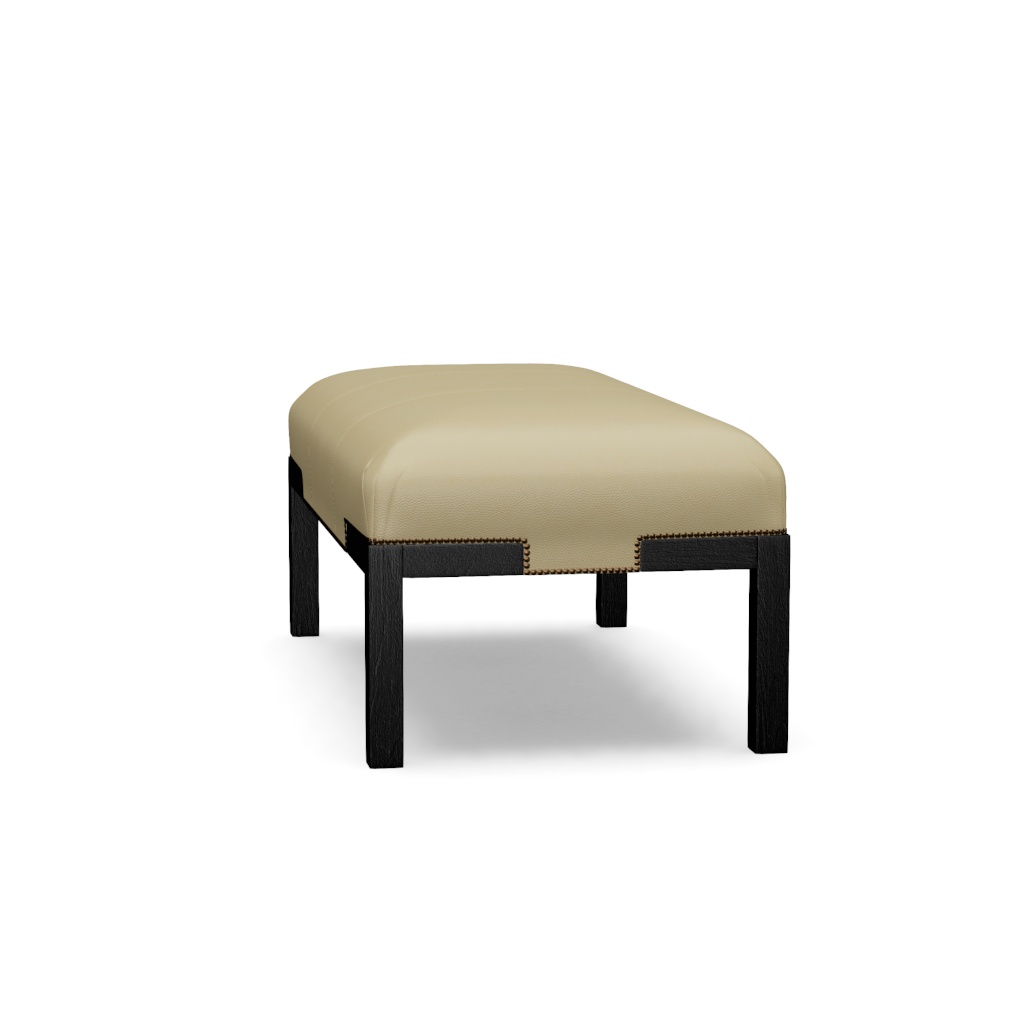 Norfolk Leather Cocktail Ottoman – View at 290°