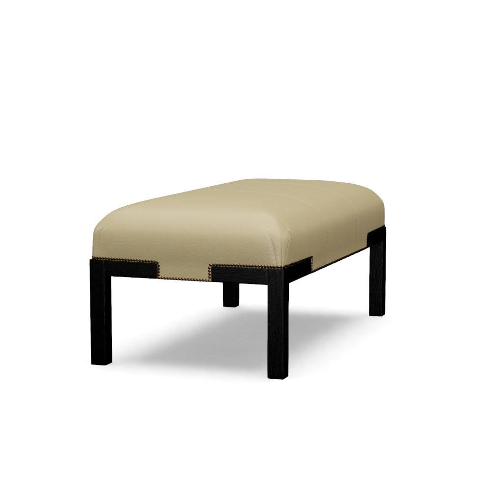 Norfolk Leather Cocktail Ottoman – View at 320°