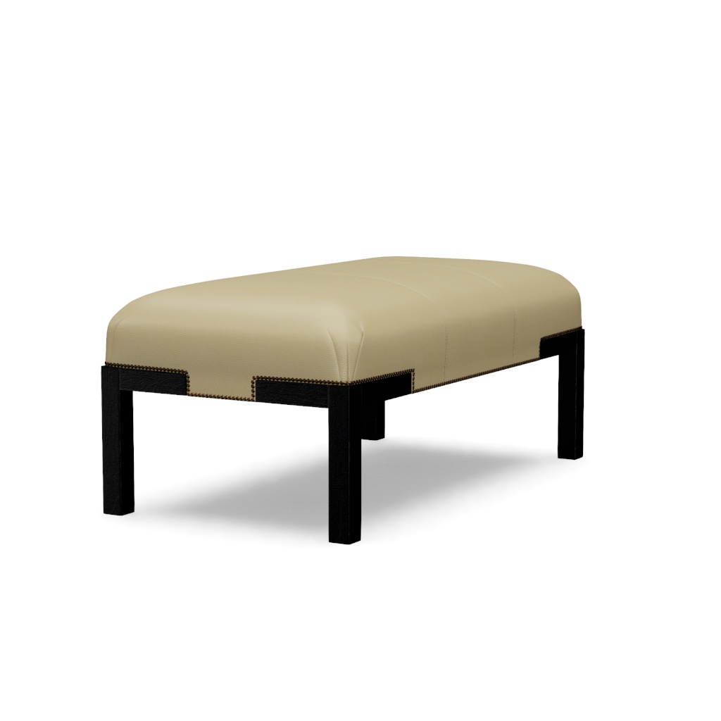Norfolk Leather Cocktail Ottoman – View at 330°