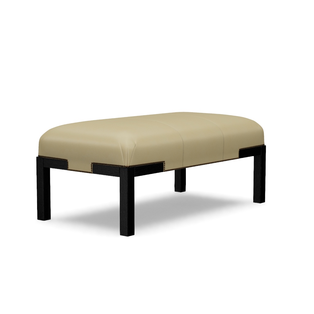 Norfolk Leather Cocktail Ottoman – View at 340°