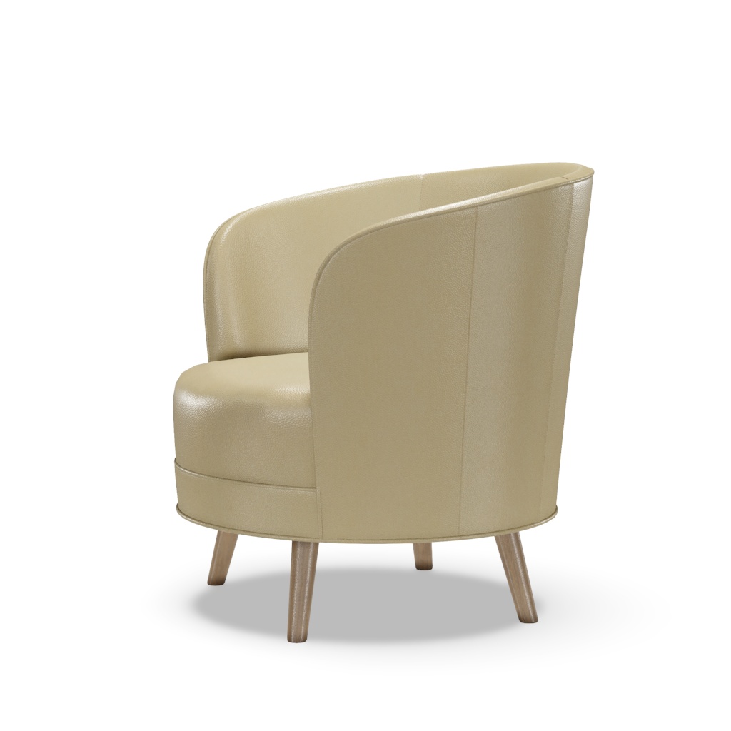 Torrington Leather Swivel Chair – View at 100°