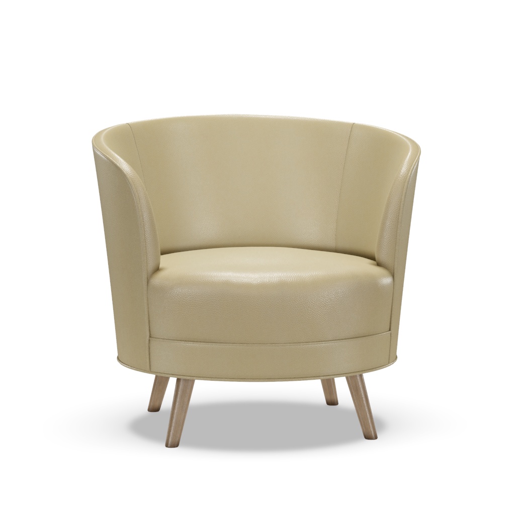 Torrington Leather Swivel Chair – View at 20°
