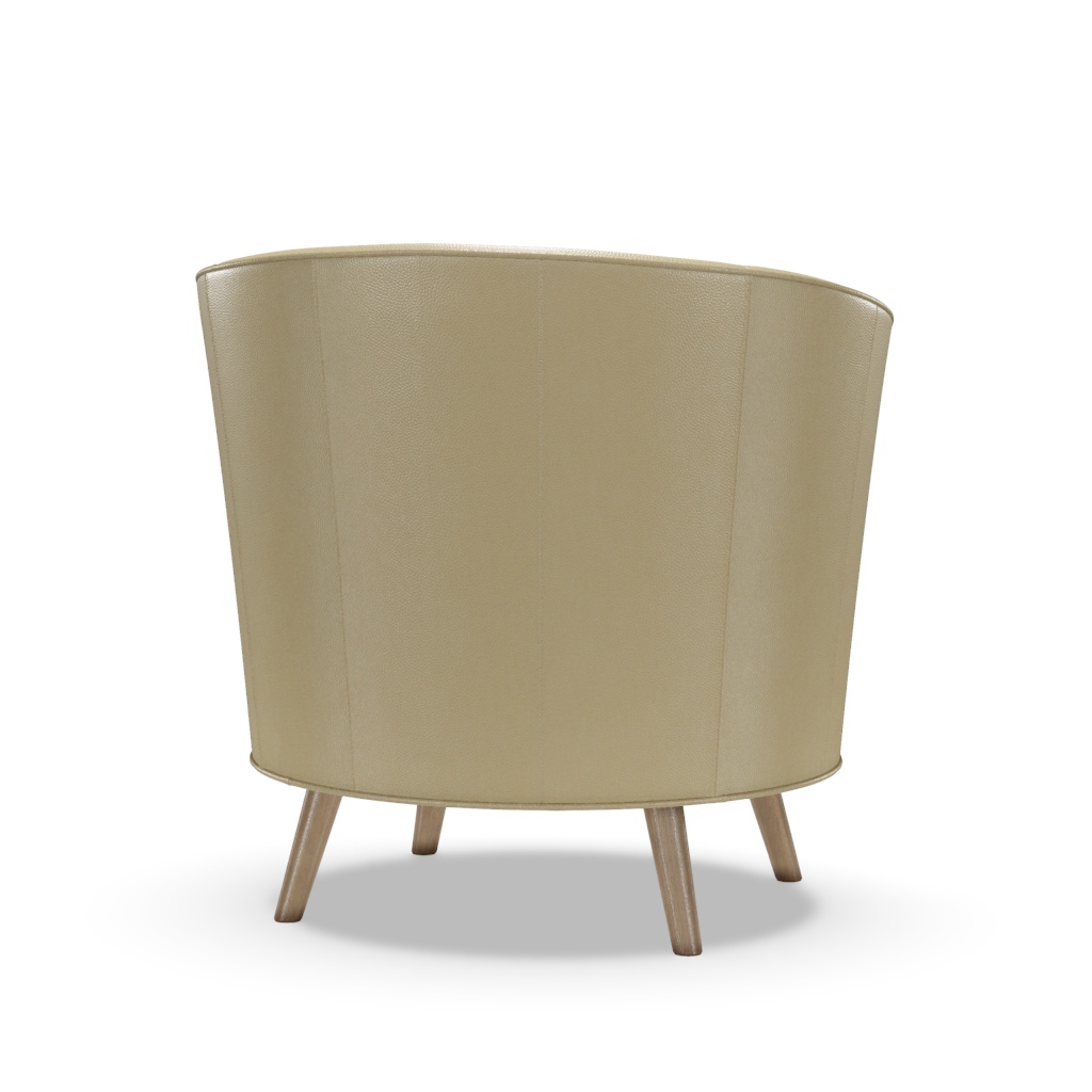 Torrington Leather Swivel Chair – View at 230°