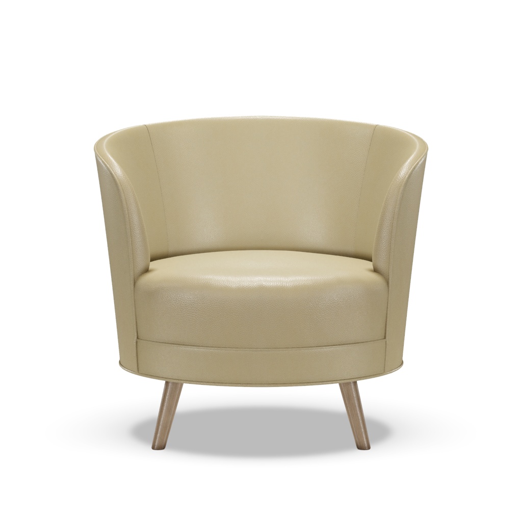 Torrington Leather Swivel Chair – View at 30°