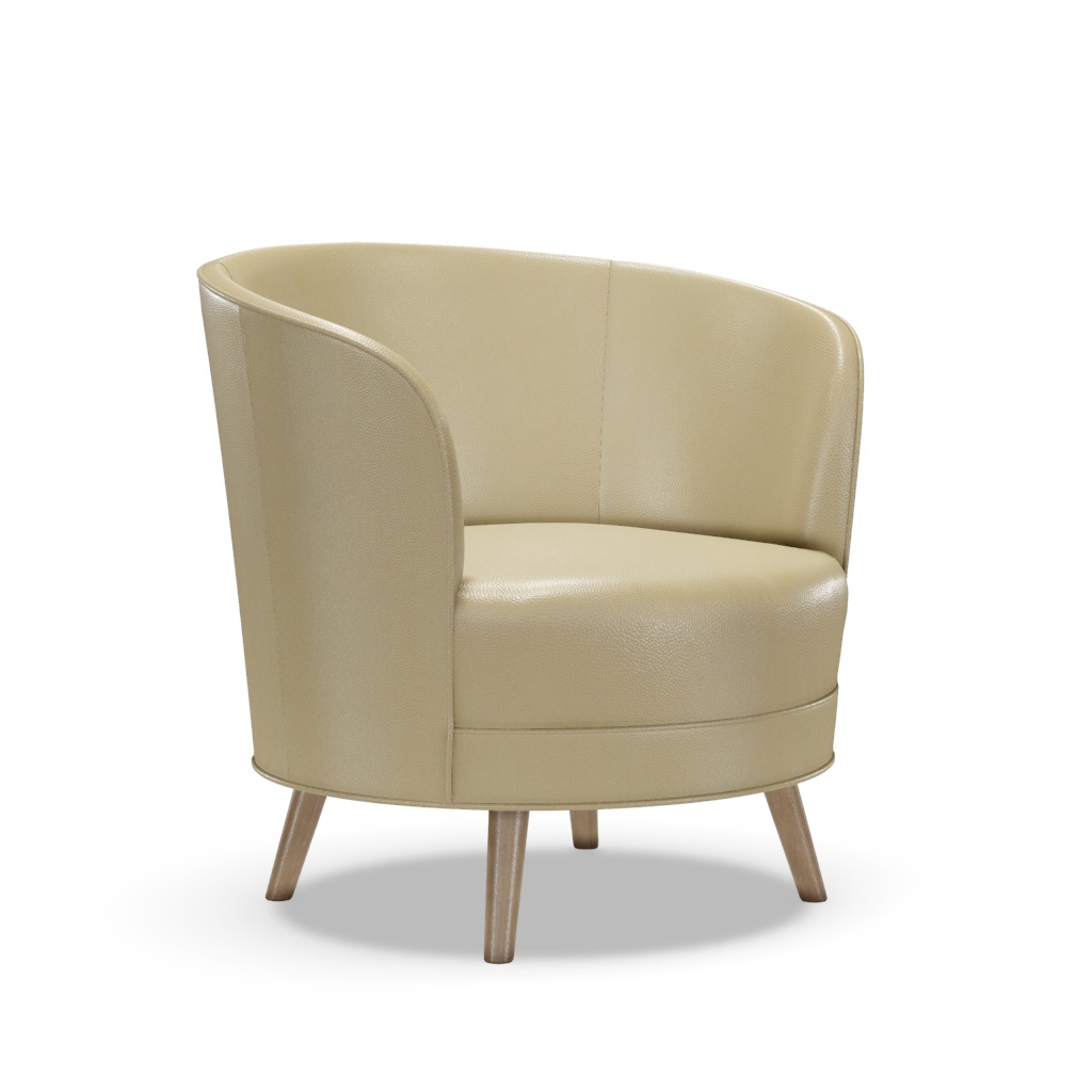 Torrington Leather Swivel Chair – View at 350°