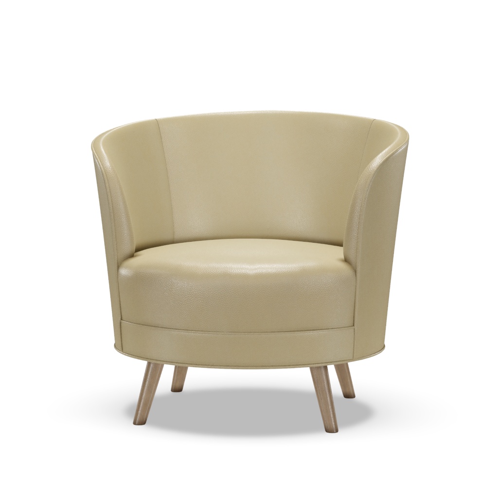 Torrington Leather Swivel Chair – View at 40°