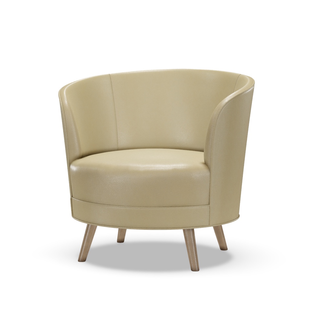 Torrington Leather Swivel Chair – View at 50°