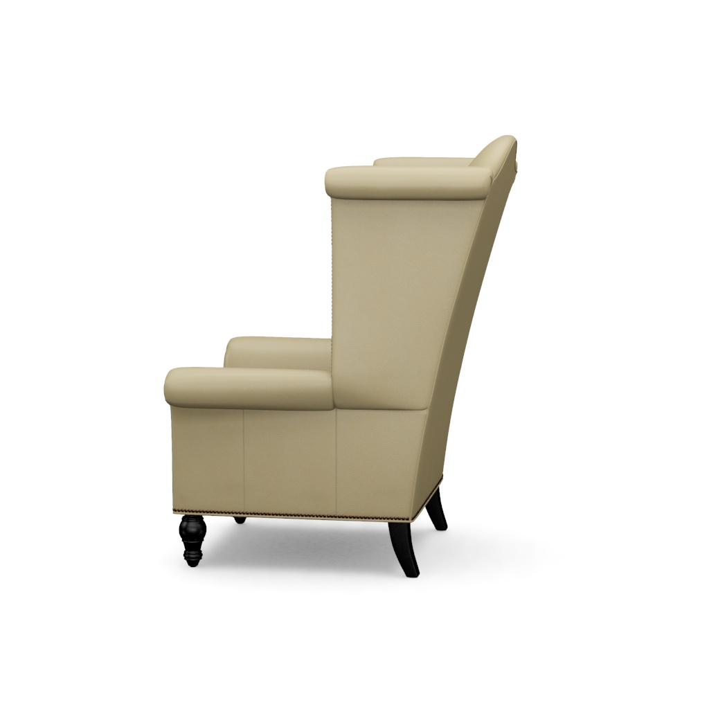 Kings Row Leather Wing Chair – View at 130°