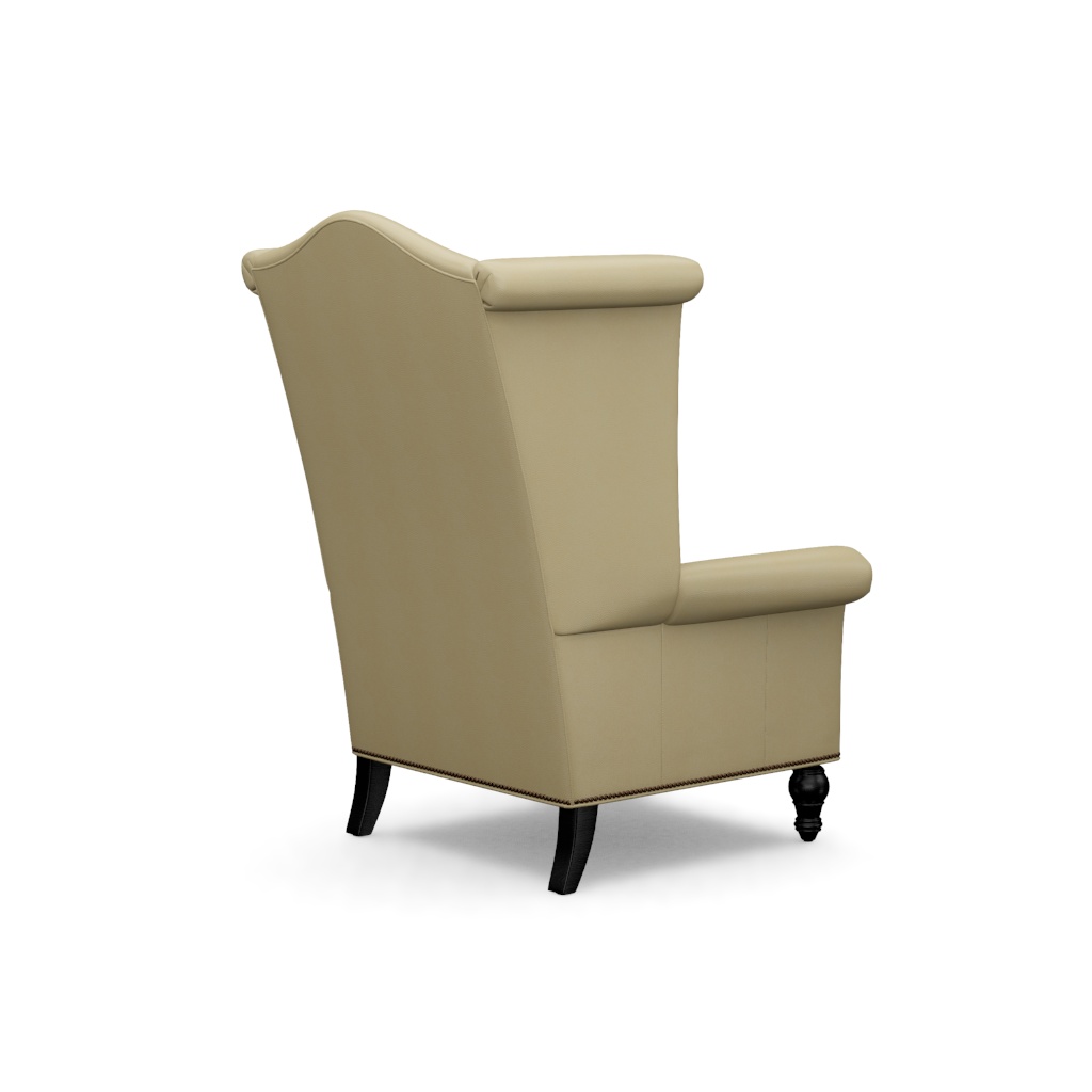 Kings Row Leather Wing Chair – View at 260°