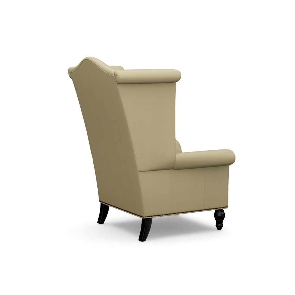 Kings Row Leather Wing Chair – View at 270°