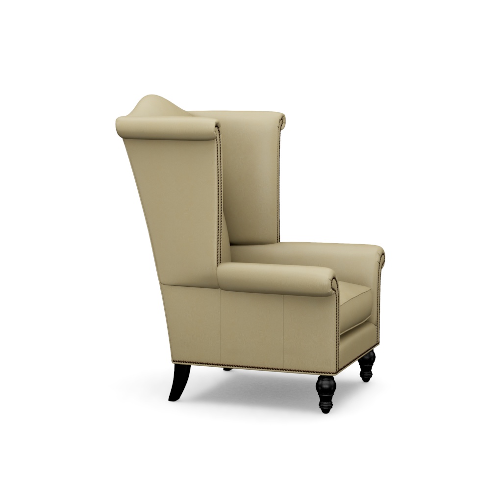 Kings Row Leather Wing Chair – View at 320°