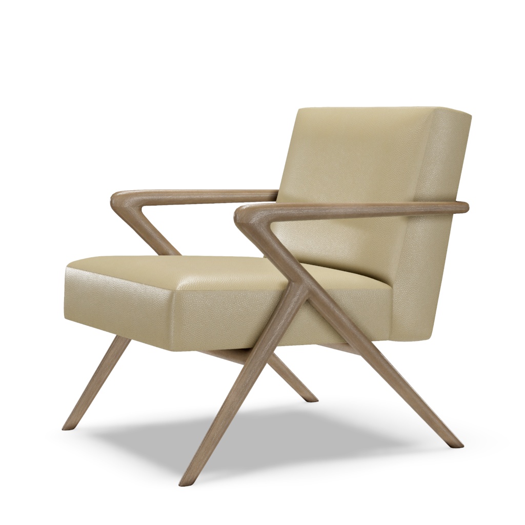 Tanzania Leather Chair – View at 90°