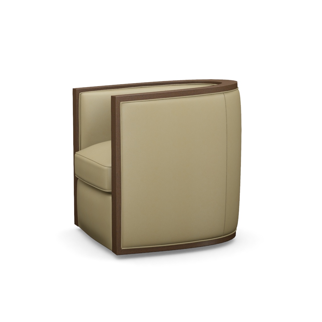 Palermo Leather Swivel Chair – View at 100°