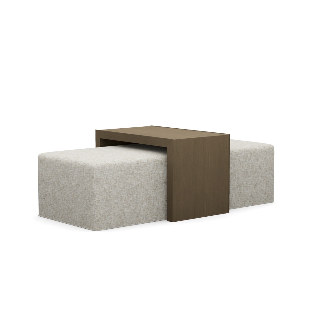 Savona Cocktail Ottoman with Slide – View at 170°