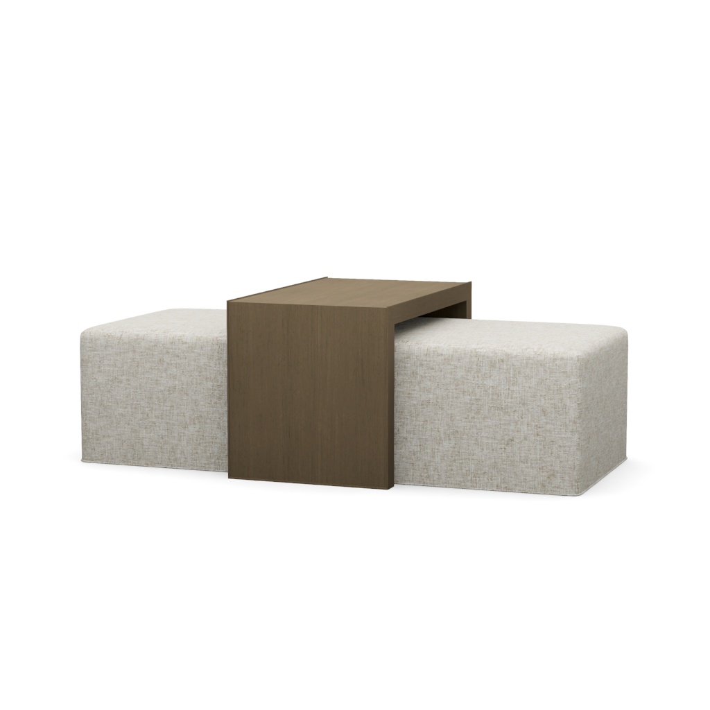 Savona Cocktail Ottoman with Slide – View at 230°